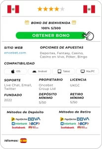 oncebet information Peru