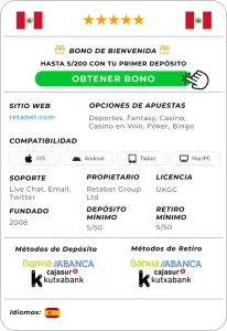 retabet information Peru